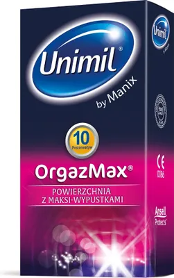 Zdjęcie produktu dla Unimil OrgazMax Prezerwatywy z wypustkami, 10 sztuk