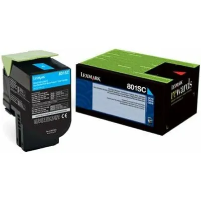 Produktbild von 802SC Rückgabe-Toner Cyan Kapazität 2000 Seiten kompatibel zu den Modellen / CX310dn / CX310n / CX410de / CX410dte / CX410e / CX510de / CX510dhe / CX510dthe