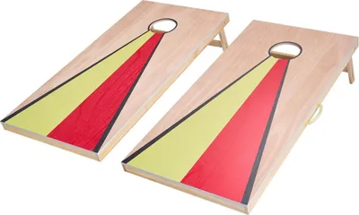 Image de Jeu de cornhole portable 4 x 2 pieds en bois avec 8 sacs de fèves
