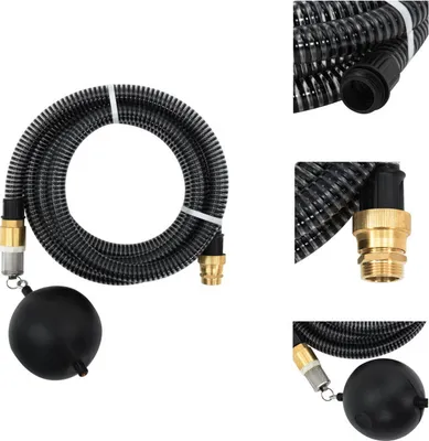 Obrázek produktu pro vidaXL Sací hadice s mosaznými přípojkami černá 1,1" 10 m PVC - Zahradní hadice