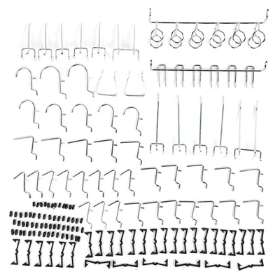 Produktbild von 51 Stück Pegboard-Haken, plattierte Haken - Kombinationskit für Werkzeugorganisation