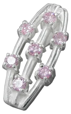 Immagine prodotto di Ciondolo con zircone rosa, in argento sterling 925, ciondolo in argento per donna