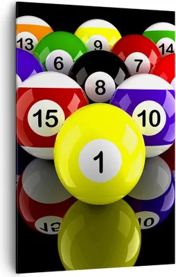 Produktbild von Bild auf Leinwand - Leinwandbild - Einteilig - Pool Spiel Wettbewerb - 80x120cm - Wand Bild - Wanddeko - Wandbilder - Leinwanddruck - Wanddekoration - Leinwand bilder - Wandbild - PA80x120-2219