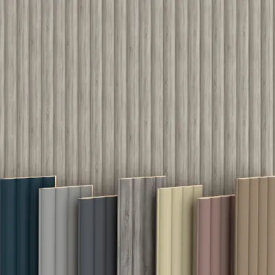 Produktbild von WAVE Lamellen 2,75m HEXIM - MDF Holz Lamellenwand Wandpaneele Lamellenverkleidung Wandverkleidung Lamellenpaneele Holzpaneele Natur (1 Paneel, Wave Standard Sonoma Oak)
