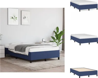 Imagen del producto de vidaXL Estructura de cama azul, 120x200 cm, tapizada - Camas y estructuras de cama