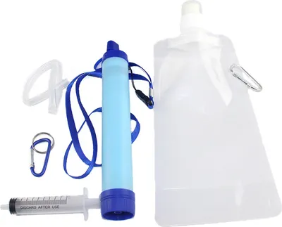 Produktbild von Wasserreiniger Outdoor tragbarer Filterstroh für Notfallvorsorge Rucksackwanderungs -Campingfiltration Blau