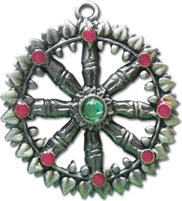 Produktbild von Dharma Rad - Buddha - Anhänger Schmuck Durchmesser 35mm