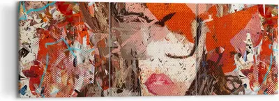 Produktbild von Bild auf Leinwand - Leinwandbild - Abstraktion modern - 120x40cm - Wand Bild - Wanddeko - Leinwanddruck - Bilder - Kunstdruck - Wanddekoration - Leinwand bilder - Wandkunst - CA120x40-3464