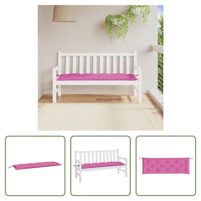Produktbild von The Living Store Gartenbank-Auflage Rosa 150x50x7 cm Oxford-Gewebe