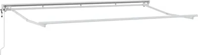 Image de vidaXL Cadre d'auvent réglable, blanc, 4 x 2 m, en acier