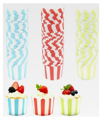 Produktbild von 90 Stück Muffinförmchen aus Papier für Cupcakes, Muffins und Desserts für Feiern und Anlässe