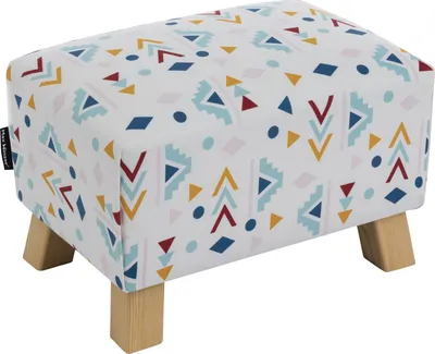 Produktbild von Max Winzer Hocker Footstool - Flachgewebe weiß - Maße: 40 x 28 x 28 cm