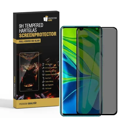 Produktbild von 3x Blickschutz 9H Panzerglas für Xiaomi Mi Note 10 ANTI-SPY PRIVACY Sichtschutz Displayschutz Schutzglas Panzerfolie Schutzfolie echtes Tempered Glass Screen-Protector