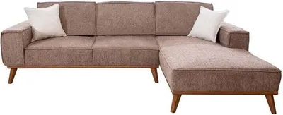 Produktbild von Braun Ecksofa Wohnzimmer Polstersofa Designer Textil Luxus Couch JVmoebel