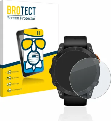 Produktbild von BROTECT Entspiegelungs Schutzglas für Garmin Fenix 7 Pro Solar (47 mm) Schutzfolie Panzer Folie Glas Display Schutz matt
