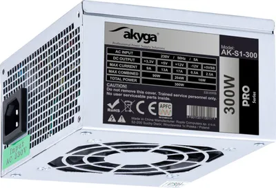 Image de Akyga AK-S1-300 bloc d'alimentation 300 W 20+4 pin ATX SFX Silver