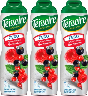 Produktbild von Teisseire Getränke-Sirup Grenadine 0% - 600ml (3er Pack)