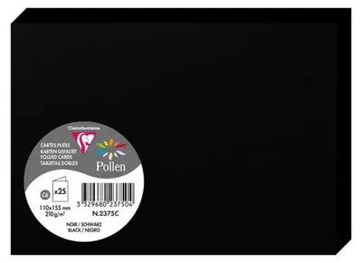 Image de Carte C6 double 210g noire