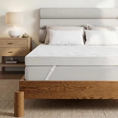 Image de Surmatelas 160x200 cm - Hauteur 10 cm - Gel/Mousse de confort - Dessous antidérapant - Housse lavable
