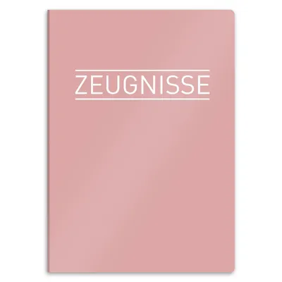 Produktbild von DIN A4 Dokumentenmap mit pastellrosa Motiv und 20 Taschen