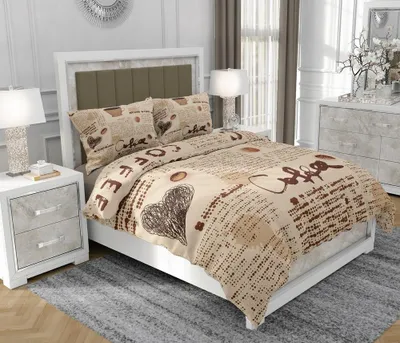 Obrázek produktu pro Povlečení 140x200 cm + 2x70x80 cm, 3dílná sada, 100% bavlna, satyna, zip, vícebarevná - SOVIO | So.0249