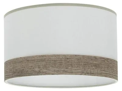 Stehlampe E27, weiß-grau Holz, 40x40x20 cm, für Wohnzimmer
