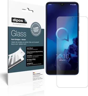 Produktbild von 2x Schutzfolie für Alcatel 3L matt - Anti-Shock 9H Folie dipos Glass Kunststoffglas