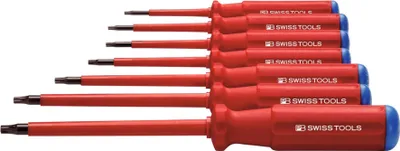 Image de PB Swiss Tools Jeu de tournevis, pour TX, entièrement isolés, 7 pièces