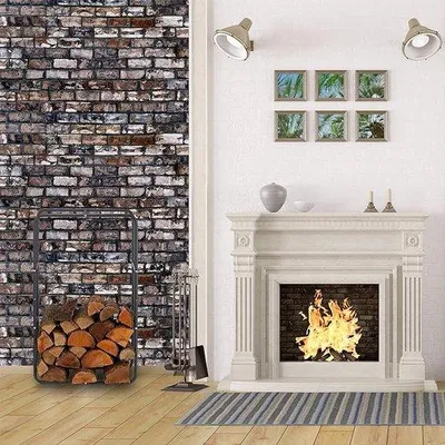 Zdjęcie produktu dla Stojak na drewno i metal 100 x 40 cm – do użytku wewnątrz i na zewnątrz