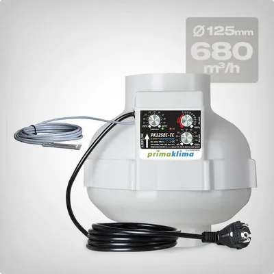 Produktbild von PK Rohrventilator 125, EC-TC, 680 m3/h, Temp.