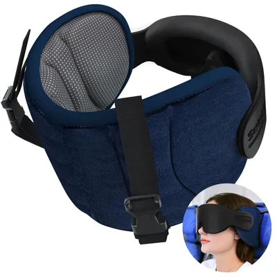 Immagine prodotto di Cuscino cervicale con mascherina per gli occhi, ideale per i viaggi, design ergonomico