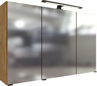 Obrázek produktu pro Badezimmerspiegelschrank >Manchester< (B/H/T: 100x64x20 cm) in wotaneiche