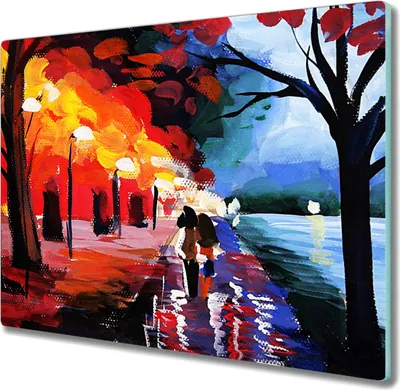 Produktbild von Coloray Hackbrett Herdabdeckplatte 60x52 cm Küchenbrett Kochplattenabdeckung Schneidebrett - Park-Lampen
