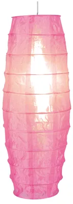 Produktbild von Textilleuchte "VALO", Leuchtenschirm aus Metall und Textilmaterial in pink, 75 cm hoch, Ø 30 cm, für E27-Fassung