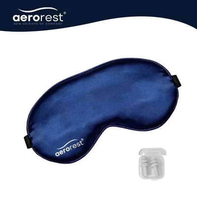 Image de AeroRest Dream Set : masque de sommeil et bouchons d'oreille | Masque de sommeil 100% occultant | Conception innovante et réglable | Idéal pour les voyages