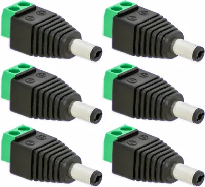 Produktbild von DC Stecker Hohlstecker 5,5 mm - 1,7mm Adapter > Terminal Block 2 Pin Schraubbar [6 Stück]
