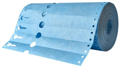 Produktbild von CombiCraft Rolle Tyvek Schlaufenetiketten Blau 220x25mm - 1000 Etiketten pro Rolle