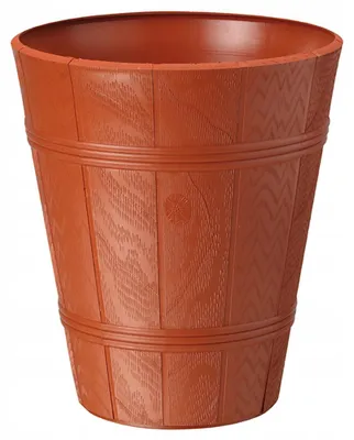 Produktbild von FORM-PLASTIC Blumentopf Holzoptik Terrakotta 26cm