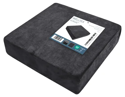 Sitzerhöhung 40x40x10 cm schwarz, waschbarer Bezug, Antirutsch