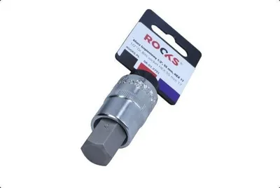 Produktbild von Stecknuss HEX 17 für 1/2 Zoll Vierkant-Antrieb, 55 mm Länge, aus Chrom-Vanadium-Stahl