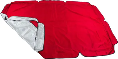Image de Auvent de balançoire 600D Silver Coated Oxford Cloth Waterproof Swing Top Cover for Outdoor Rouge