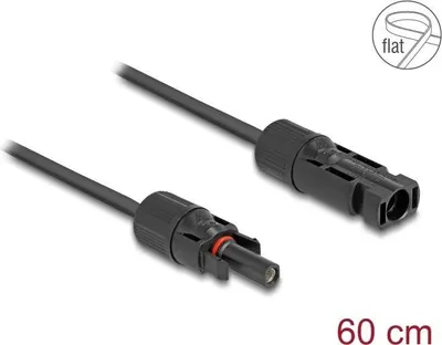 Obrázok produktu pre DELOCK DL4 Solar Flachbandkabel Stecker zu Buchse 60cm schw.