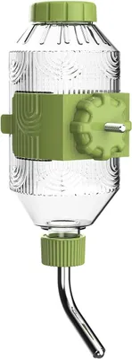 Imagen del producto de Botella para pequeños animales, de 500 ml, con dispensador de acero inoxidable, ideal para conejos y cobayas