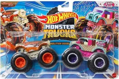 Produktbild von Mattel HWN63 Hot Wheels Monster Trucks 1:64 Die-Cast 2er-Pack Carbonator VS Bad Scoop