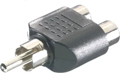 Produktbild von ViVanco™Y adapter RCA / 2 x RCA, RCA, RCA, Schwarz