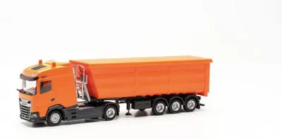 Produktbild von Herpa LKW DAF XG+ Stahlrundmulden-Sz kommunalorange 316941