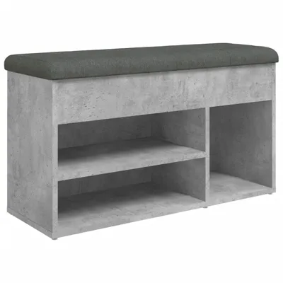 Obrázok produktu pre vidaXL Lavica na topánky betónová sivá 82x32x45,5 cm Materiál na báze dreva