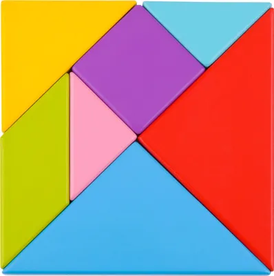 Produktbild von Tooky Toy Geometrie-Puzzle Tangram aus Holz - Kinder-Spielzeug Lern-Spielzeug
