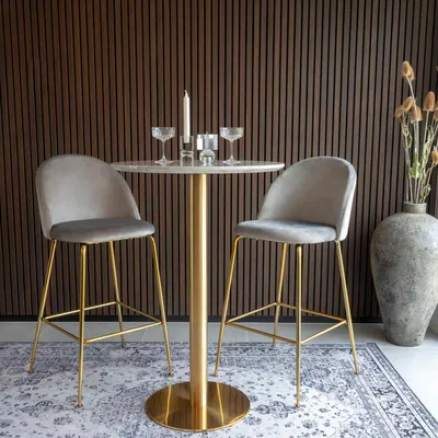 Produktbild von Stylischer Bartisch ZANOL in Marmor-Look ca.D70cm
