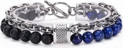Image de Bracelet MA-34430 Noir/Bleu pour Hommes KP34430